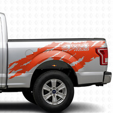 4x4 Off Road Versleten Stijl Bedside Vinyl Decal Kit voor Musclecar truck 2015-17_4