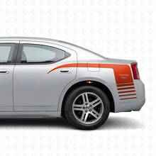 Gepersonaliseerde Strobe Klauw Stijl Strepen Zij Vinyl Decal Sticker voor Dodge Charger 2006-2010_4