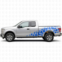 Grote Bandenprofiel Strepen Zijkant Vinyl Decal Kit voor Musclecar truck 2015-2017_2
