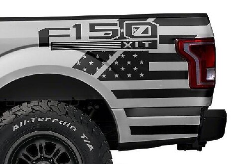 USA Vlag Achterzijde Vinyl Decal Kit voor Musclecar F-150 2015-2017