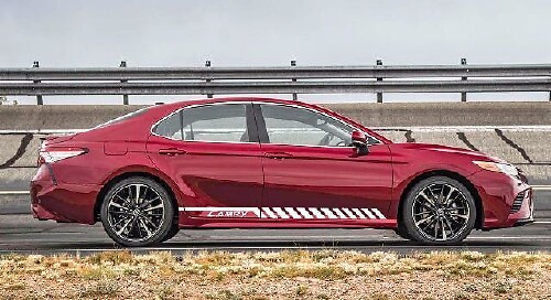 Racing zijstrepen vinyl decalset voor Toyota Camry 2012-2018