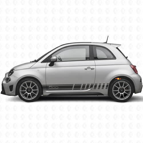 Racing Stripes Zijvinylsticker voor Fiat 500