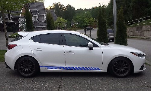 Race Strepen Zij Vinyl Decal Sticker voor Mazda Mazda3 2010-2018