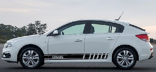 Cruze Lettering Racing Stripes Zij Vinyl Decal Sticker voor Chevrolet Cruze