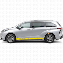 Gemerkt Accent Strepen Rocker Panel Vinyl Decal Sticker voor Toyota Sienna_5