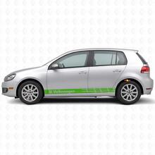 VW Logo Racing Strepen Zij Vinyl Decal Sticker voor Volkswagen Golf_3