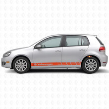 VW Logo Racing Strepen Zij Vinyl Decal Sticker voor Volkswagen Golf_4