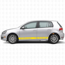VW Logo Racing Strepen Zij Vinyl Decal Sticker voor Volkswagen Golf_5