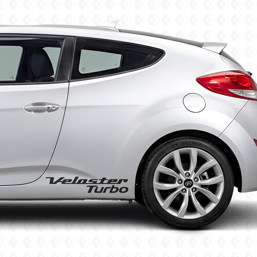 Veloster Turbo Lettering Deur Zij Vinyl Decal Sticker voor Hyundai Veloster