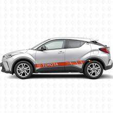 Gebruikte Racing Stripes Zij Vinyl Decal Sticker voor Toyota C-HR_4