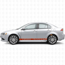 Racing Stripes Zij Vinyl Decal Sticker voor Mitsubishi Lancer_4