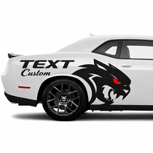 Aangepaste tekst wilde dieren zij achter spatbord grafische decal stickers voor Dodge Challenger 3