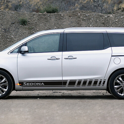 Side Racing Stripes Vinyl Decal Sticker geschikt voor Kia Sedona
