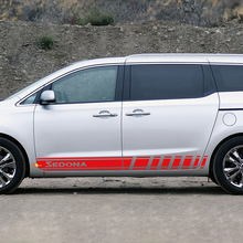Side Racing Stripes Vinyl Decal Sticker geschikt voor Kia Sedona
 2