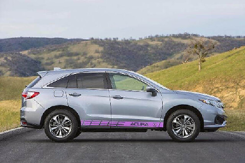 Racing zijstrepen vinyl decalset voor Acura RDX MDX SUV