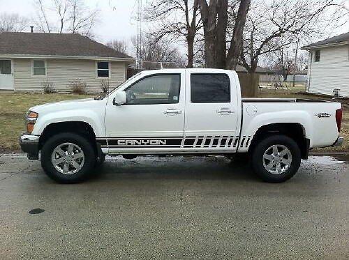 2X meerdere kleuren grafische strip Canyon symbool autorace vinyl sticker sticker