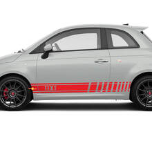 Aangepaste Tekst Grafische Racing Vinyl Sticker voor Fiat 500 Abarth 3