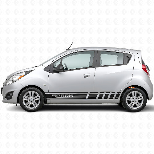 Merkstrepen zijvinyl decal sticker voor Chevrolet Spark