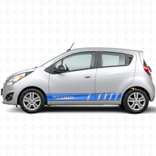 Merkstrepen zijvinyl decal sticker voor Chevrolet Spark_2