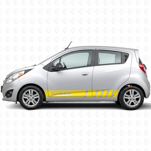 Merkstrepen zijvinyl decal sticker voor Chevrolet Spark_5