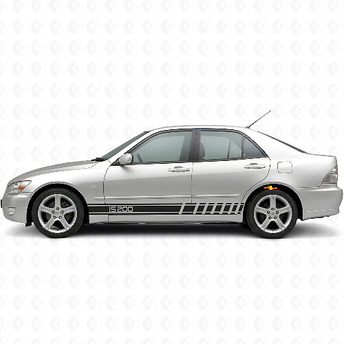 Accentstrepen Zijkant Vinyl Decal Set voor Lexus IS200