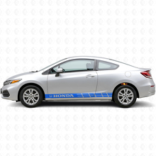 Gemerkt Strepen Zij Vinyl Decal Sticker voor Honda Civic Coupe_2