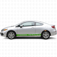 Gemerkt Strepen Zij Vinyl Decal Sticker voor Honda Civic Coupe_3