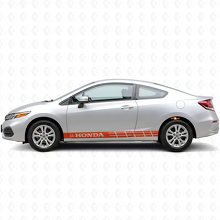 Gemerkt Strepen Zij Vinyl Decal Sticker voor Honda Civic Coupe_4