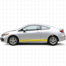 Gemerkt Strepen Zij Vinyl Decal Sticker voor Honda Civic Coupe_5