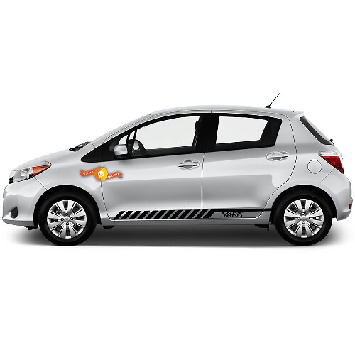 Racing zijstreep vinylsticker set voor Toyota Yaris 2012-2018