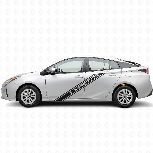 Japanse stijl strepen zijkant vinyl decal sticker voor Toyota Prius_1