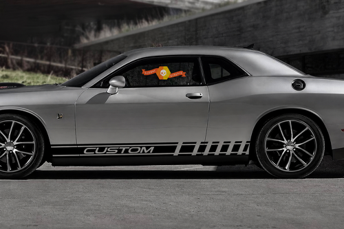CUSTOM Gesegmenteerde Race Strepen Portierlijst Vinyl Decal Sticker voor Dodge Charger
