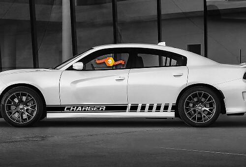 Racing Stripe Zij Vinyl Decal Kit voor Dodge Charger