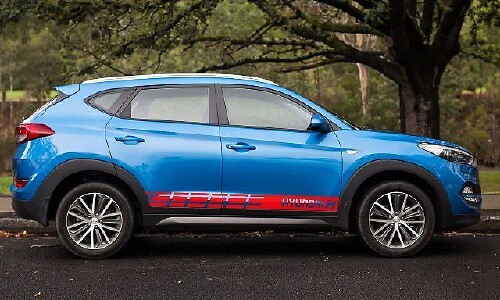 Meerdere kleuren grafische Tucson / Equus / Veloster autorace sticker sticker