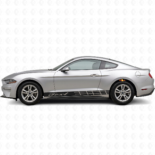 Racestrepen met aangepaste tekst zijkant vinyl decal set voor Musclecar Shelby GT350 GT550