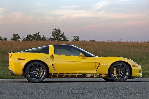 Meerdere kleuren grafische Corvette / Camaro ZL1 autorace kunst sticker
