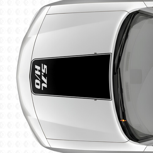 5.7L H/O Blackout Outline Stripe Motorkap Vinyl Decal Sticker voor Dodge Charger 2006-2010_1