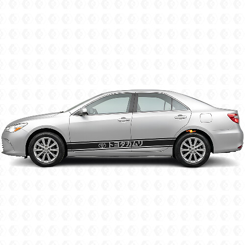 Japanse stijl strepen Deurzijvinylsticker voor Toyota Camry