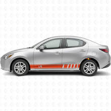 iA Zijkant Racing Strepen Vinyl Decal Kit voor Scion iA of Toyota Yaris iA_4