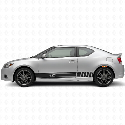 Gemerkt Racing Stijl Strepen Zij Vinyl Decal Kit voor Scion tC