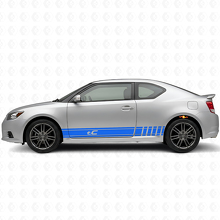 Gemerkt Racing Stijl Strepen Zij Vinyl Decal Kit voor Scion tC_2
