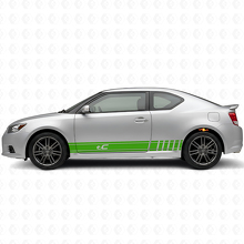 Gemerkt Racing Stijl Strepen Zij Vinyl Decal Kit voor Scion tC_3