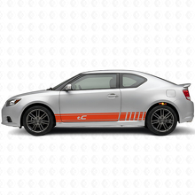 Gemerkt Racing Stijl Strepen Zij Vinyl Decal Kit voor Scion tC_4
