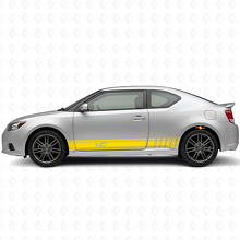 Gemerkt Racing Stijl Strepen Zij Vinyl Decal Kit voor Scion tC_5