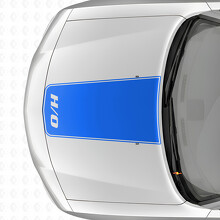 H/O zwarte omlijning streephood vinyl sticker voor Dodge Charger 2006-2010_2