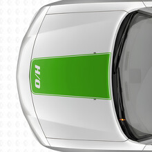 H/O zwarte omlijning streephood vinyl sticker voor Dodge Charger 2006-2010_3
