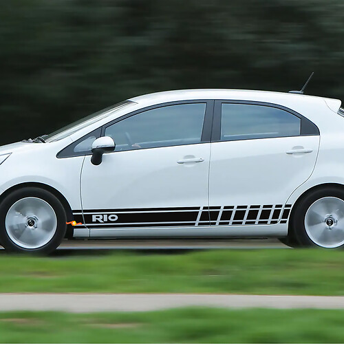 Side Racing Stripes Vinyl Decal Sticker geschikt voor Kia Rio
