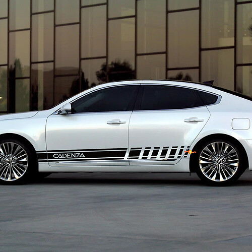 Side Racing Stripes Vinyl Decal Sticker geschikt voor Kia Cadenza
