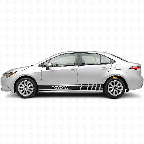 Gemerkt Racing Strepen Zijde Vinyl Decal Sticker voor Toyota Corolla