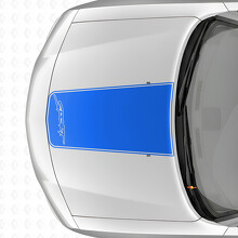 Sport Blackout Outline Stripe Motorkap Vinyl Decal Sticker voor Dodge Charger 2006-2010_2